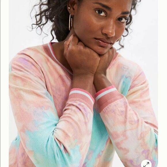 NWT Anthropologie Conditions Apply Pia Marble-Dyed Sweatshirt XS #086 - Picture 2 of 6